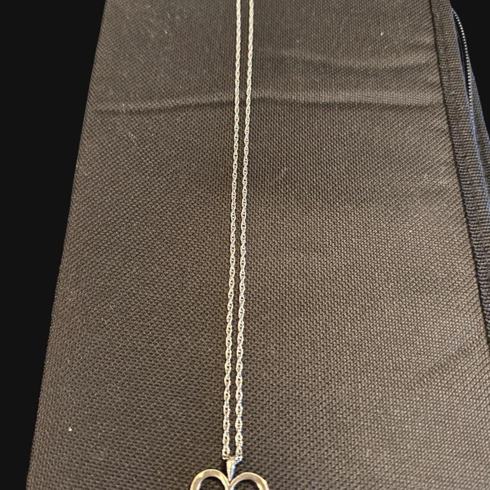 Retired James Avery Cross in Heart Necklace